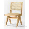 Desen Modern Silla Solid Wood Rattan Rattan Sillón Comedor